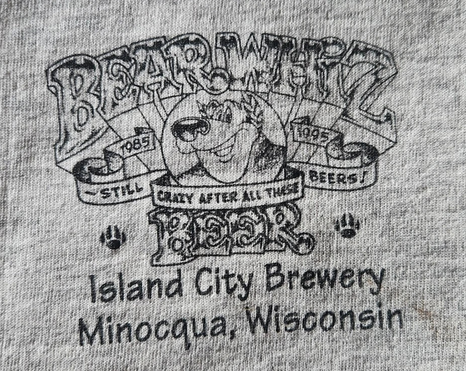 VINTAGE Island City Brewery BEAR WHIZ MENS - Adult & Kids T-Shirts, Sweatshirts & Hoodies apparel design preview 1