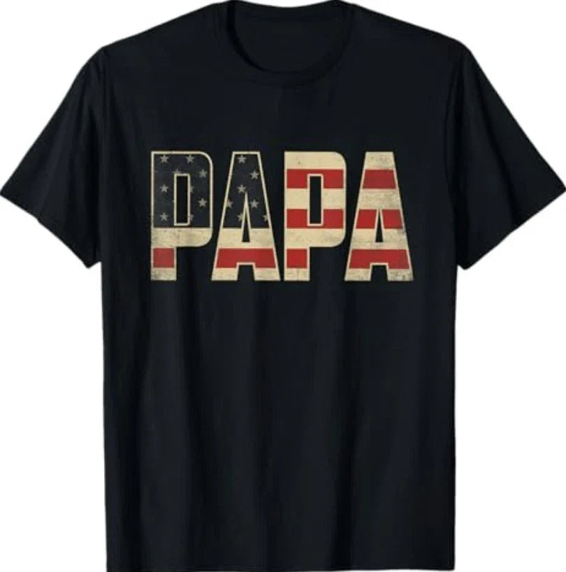 Papa Bold Patriotic American Flag Fathers Day Papa T-Shirt Unisex T-shirt, Sweatshirt, Hoodie, Long Sleeve Tee - T-Shirt, Sweatshirt, Hoodie