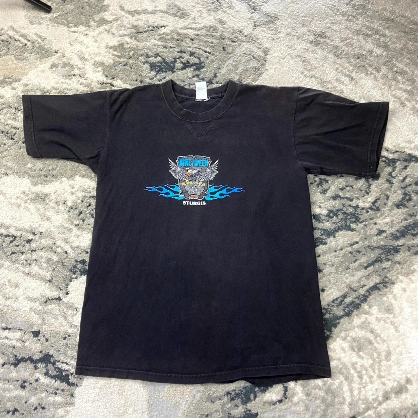 Sturgis Y2K Bike Week T Shirt Sz M Graphic South Dakota Eagle Motorcycle Unisex T-shirt, Sweatshirt, Hoodie, Long Sleeve Tee - T-Shirt, Sweatshirt, Hoodie