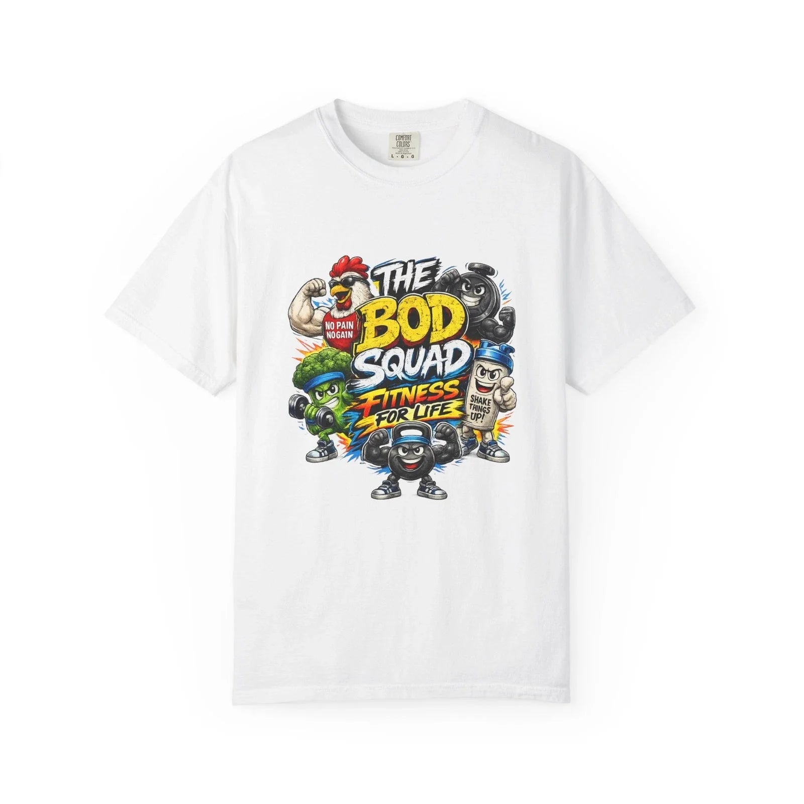 The Bod Squad Fitness For Life T-Shirt | Cartoon Gym Characters Unisex T-shirt, Sweatshirt, Hoodie, Long Sleeve Tee - T-Shirt, Sweatshirt, Hoodie