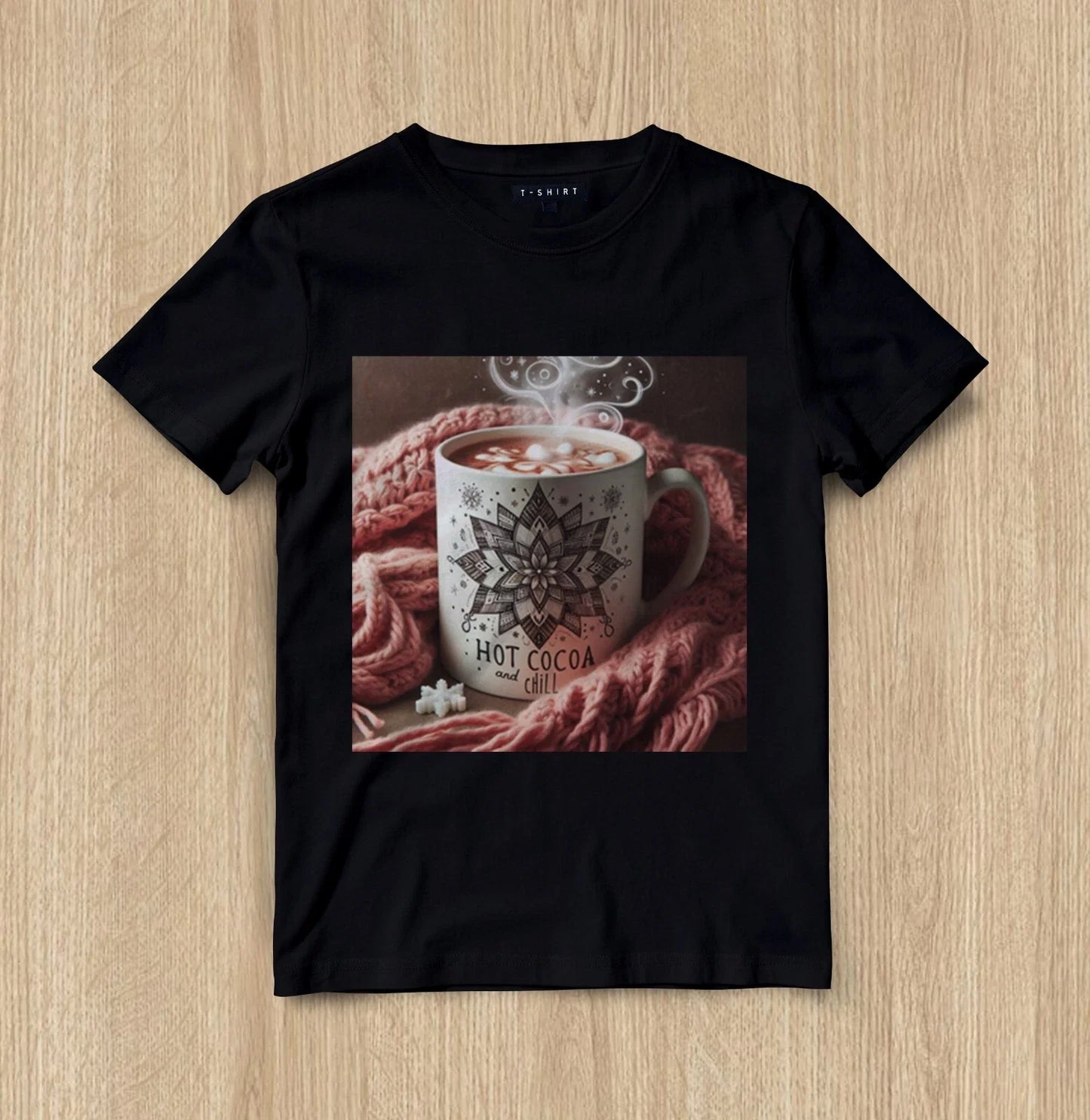 Custom Cozy Winter Vibes Graphic T-shirt Design Unisex Jersey Short Sleeve Tee Unisex T-shirt, Sweatshirt, Hoodie, Long Sleeve Tee - T-Shirt, Sweatshirt, Hoodie