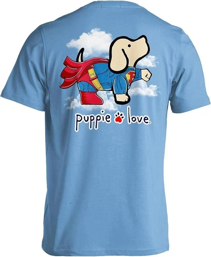 New PUPPIE LOVE  Super Dog T-Shirt Unisex T-shirt, Sweatshirt, Hoodie, Long Sleeve Tee - T-Shirt, Sweatshirt, Hoodie