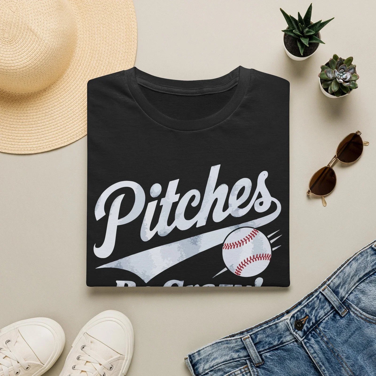 Funny Baseball T Shirt Pitches Be Crazy Game Day Season Humor Graphic Tee Unisex T-shirt, Sweatshirt, Hoodie, Long Sleeve Tee - T-Shirt, Sweatshirt, Hoodie