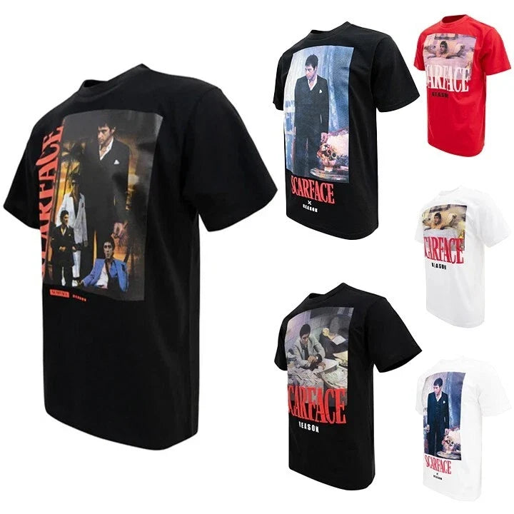 REASON Men's Scarface Tony Graphic T-Shirt SCFT23-03, SF-46, SF12, SF18 Unisex T-shirt, Sweatshirt, Hoodie, Long Sleeve Tee - T-Shirt, Sweatshirt, Hoodie