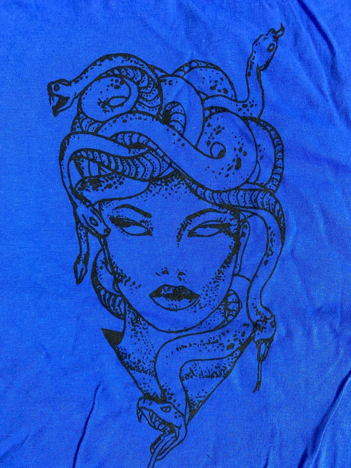 Blue Medusa Gothic Punk T-Shirt Adult Sizes Snake Head Halloween Horror Unisex T-shirt, Sweatshirt, Hoodie, Long Sleeve Tee - T-Shirt, Sweatshirt, Hoodie