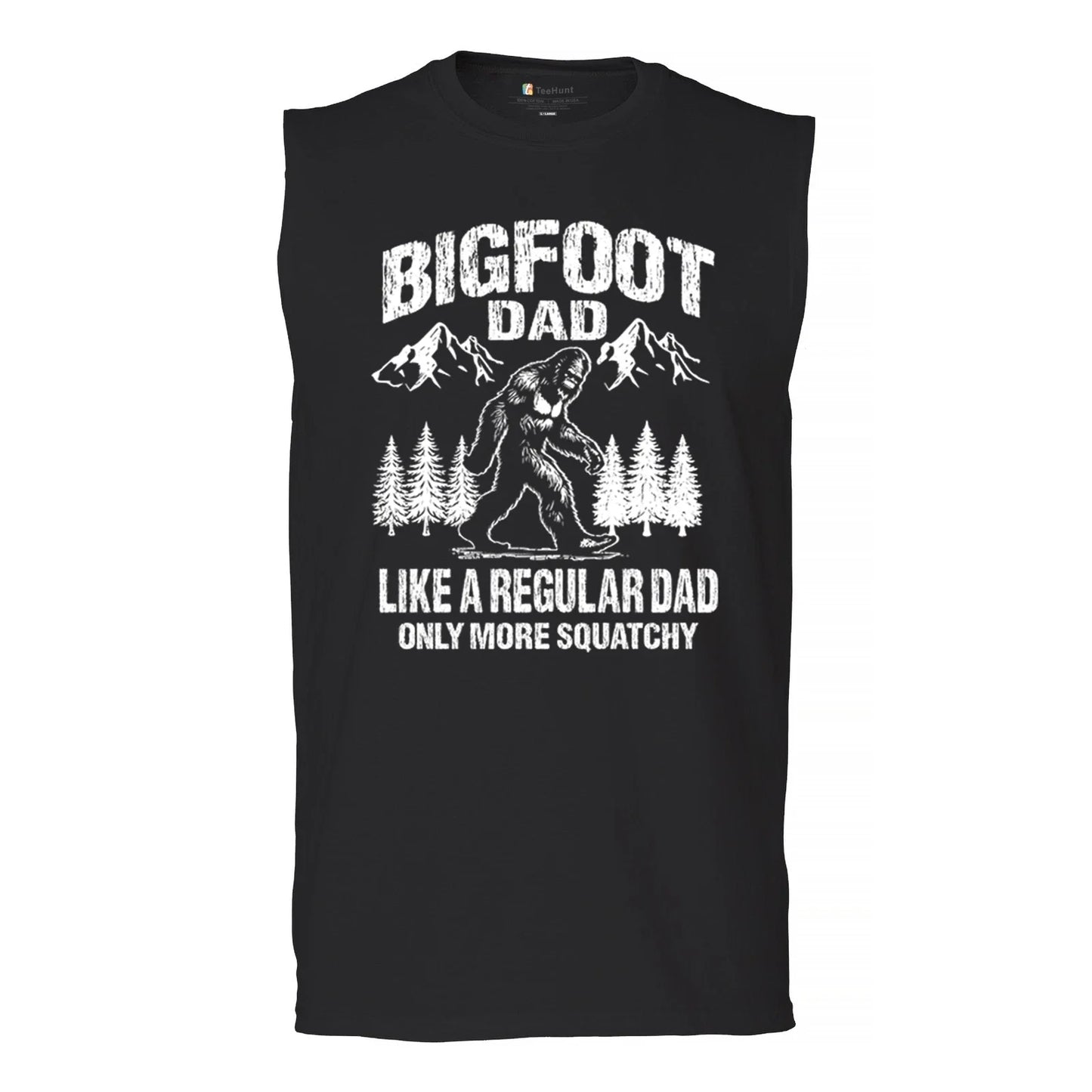 Bigfoot Dad Muscle Shirt Fun Daddy Sasquatch Dad Joke Yeti Father's Day Men's Unisex T-shirt, Sweatshirt, Hoodie, Long Sleeve Tee - T-Shirt, Sweatshirt, Hoodie