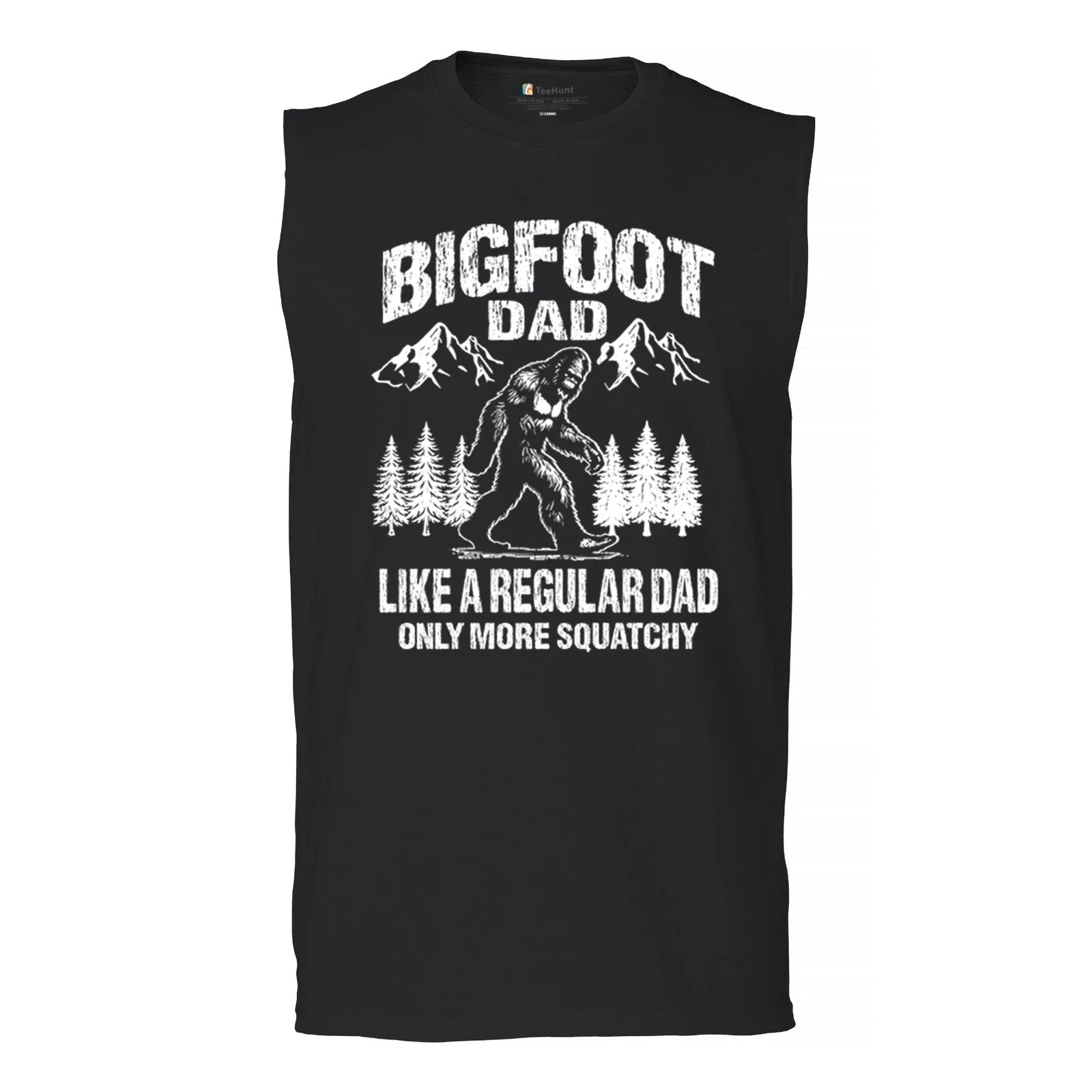 Bigfoot Dad Muscle Shirt Fun Daddy Sasquatch Dad Joke Yeti Father's Day Men's Unisex T-shirt, Sweatshirt, Hoodie, Long Sleeve Tee - T-Shirt, Sweatshirt, Hoodie