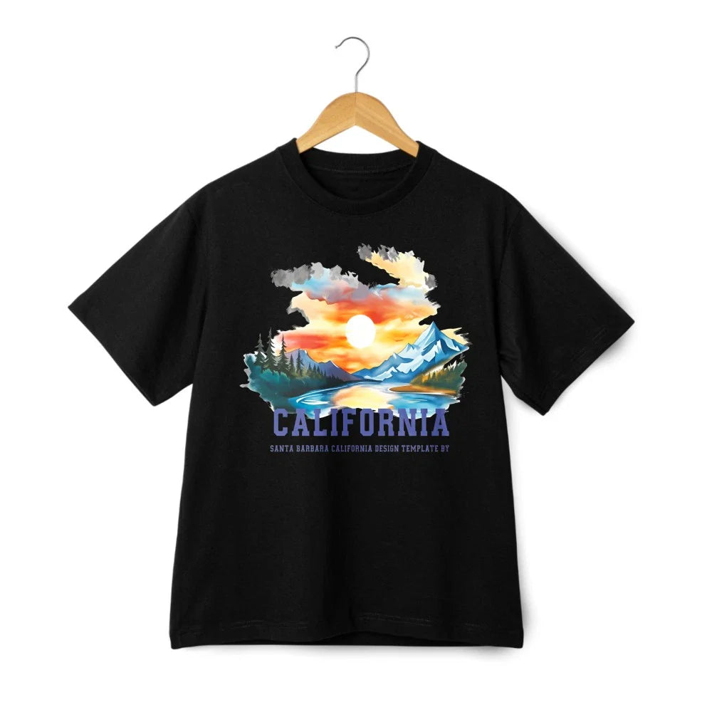 California Sunset Graphic Shirt Unisex CA Travel Souvenir Outdoor Adventure Tee Unisex T-shirt, Sweatshirt, Hoodie, Long Sleeve Tee - T-Shirt, Sweatshirt, Hoodie