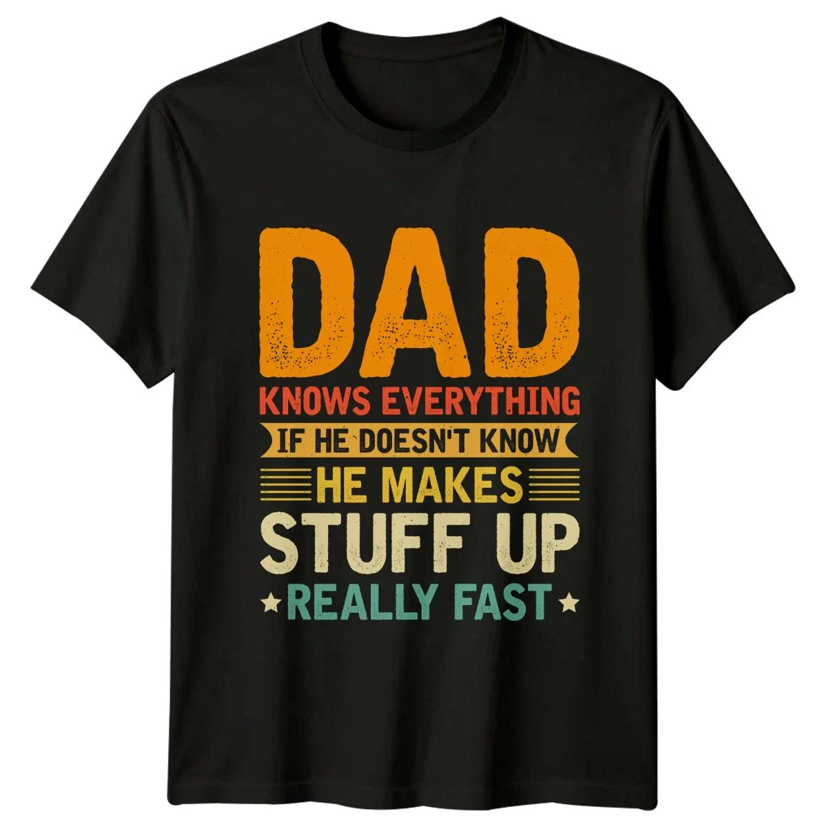 Dad Knows Everything If He Mens T-Shirt Funny Dad Quotes Fathers Day Gift Unisex T-shirt, Sweatshirt, Hoodie, Long Sleeve Tee - T-Shirt, Sweatshirt, Hoodie