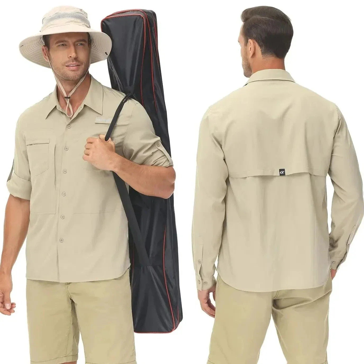 Men UPF 50+ Fishing Shirt Long Sleeve Sun Protection Hiking Tactical Work Top Unisex T-shirt, Sweatshirt, Hoodie, Long Sleeve Tee - T-Shirt, Sweatshirt, Hoodie