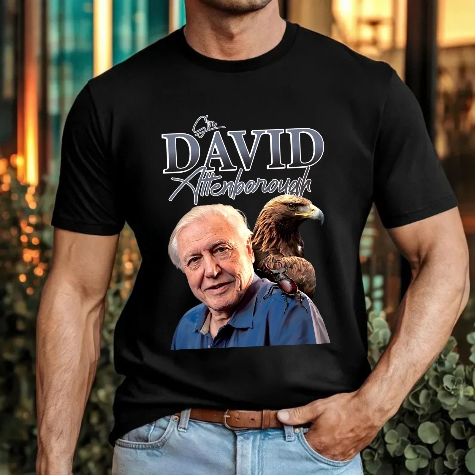 Sir David Attenborough T-Shirt Wildlife Nature Tribute Historian Fan Gift Top Unisex T-shirt, Sweatshirt, Hoodie, Long Sleeve Tee - T-Shirt, Sweatshirt, Hoodie