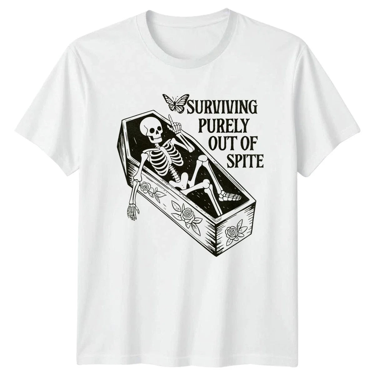 Surviving Purely Out Of Spite Spiteful Humor Unisex Graphic Tee Unisex T-shirt, Sweatshirt, Hoodie, Long Sleeve Tee - T-Shirt, Sweatshirt, Hoodie