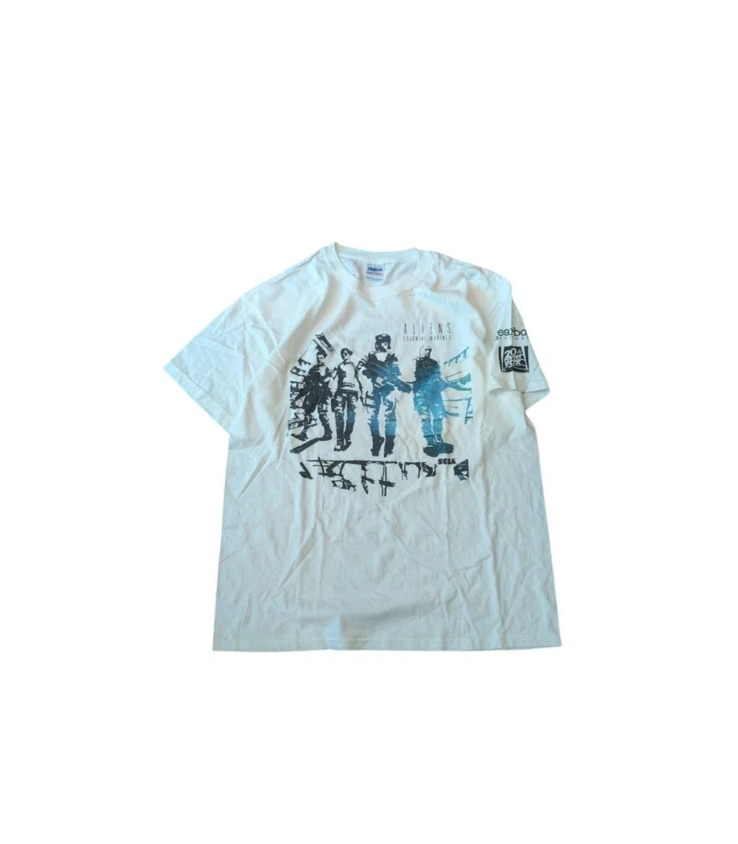 vintage 2013 aliens colonial marines promo t shirt large sega gearbox video game Unisex T-shirt, Sweatshirt, Hoodie, Long Sleeve Tee - T-Shirt, Sweatshirt, Hoodie