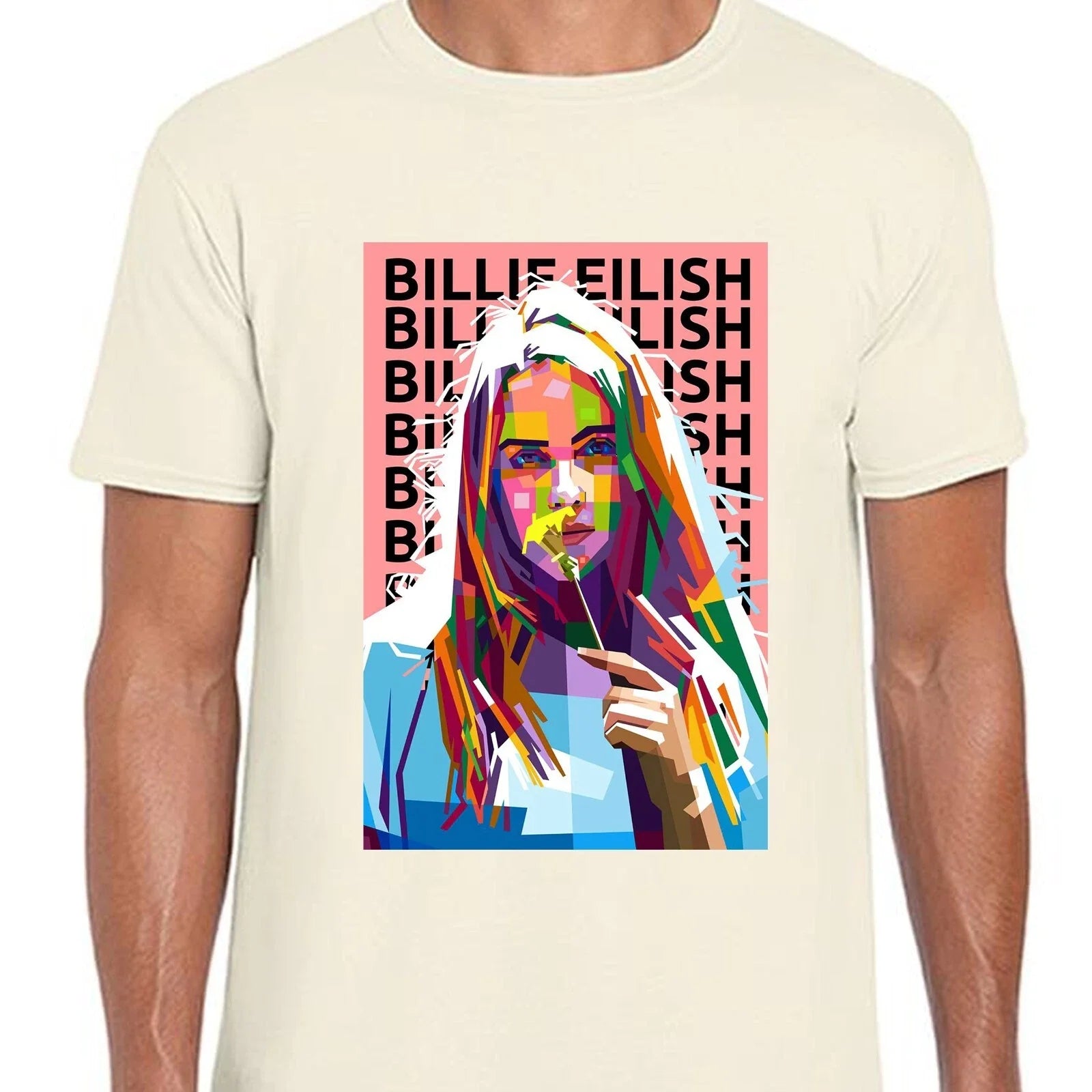 Billie Eilish POP ART Bad Guy T-Shirt Billy Eylish Gildan Softstyle Tshirt A3 Unisex T-shirt, Sweatshirt, Hoodie, Long Sleeve Tee - T-Shirt, Sweatshirt, Hoodie