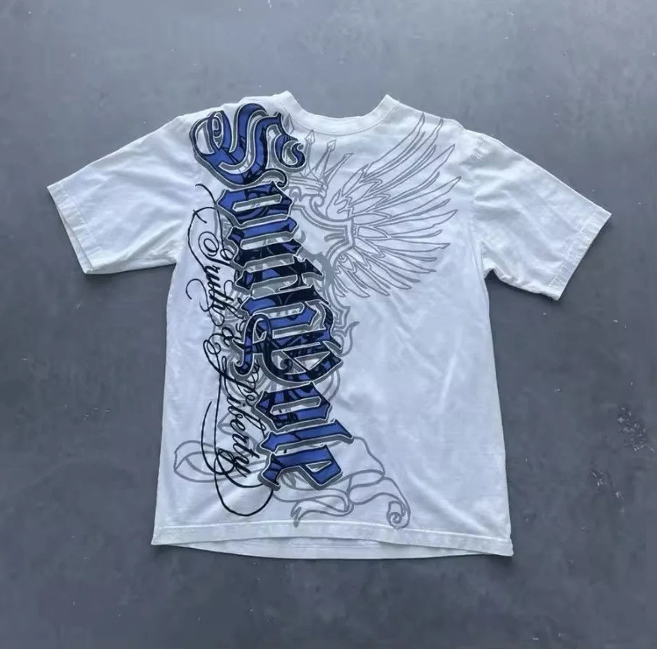 Mens Y2K Gothic Graphic T Shirt Streetwear South pole Wing  Grunge Vinatage Tee Unisex T-shirt, Sweatshirt, Hoodie, Long Sleeve Tee - T-Shirt, Sweatshirt, Hoodie