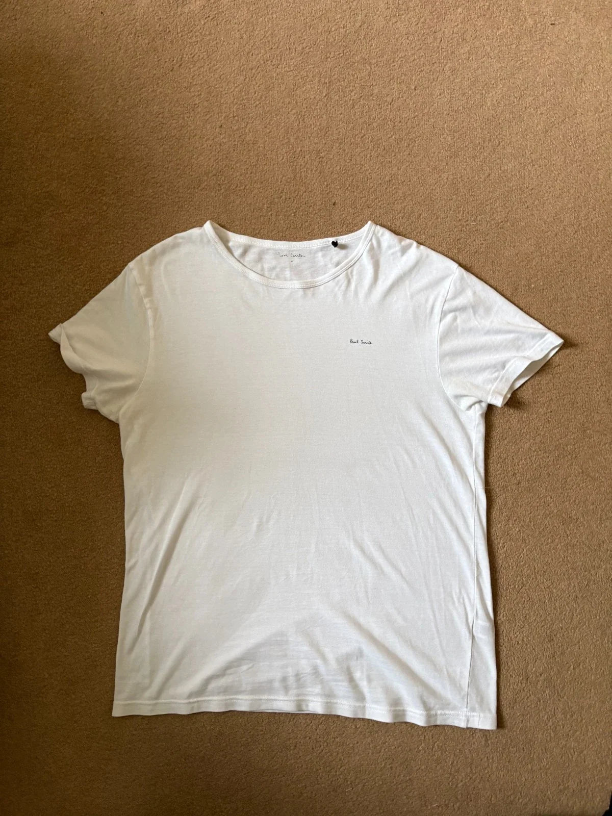 Paul Smith White Signature Logo T Shirt Mens Small S Crew Neck Minimalist Design Unisex T-shirt, Sweatshirt, Hoodie, Long Sleeve Tee - T-Shirt, Sweatshirt, Hoodie