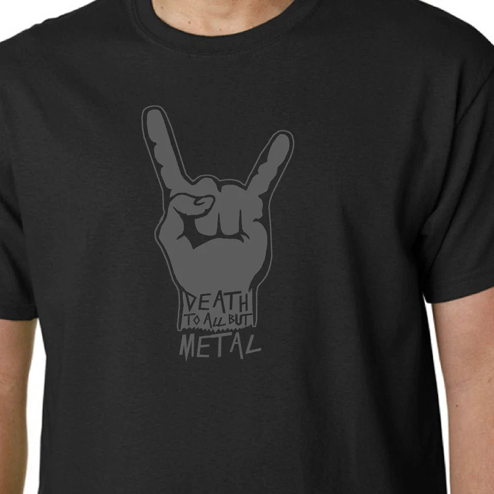 Death To All But Metal t-shirt HEAVY HARD ROCK THRASH STEEL PANTHER SABBATH Unisex T-shirt, Sweatshirt, Hoodie, Long Sleeve Tee - T-Shirt, Sweatshirt, Hoodie