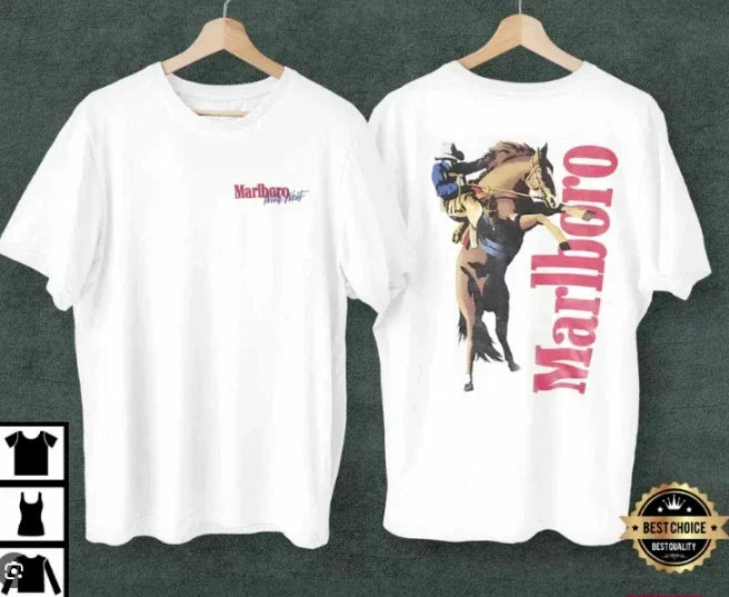 Vintage 90s Marlboro Cowboy T-shirt Unisex T-shirt, Sweatshirt, Hoodie, Long Sleeve Tee - T-Shirt, Sweatshirt, Hoodie