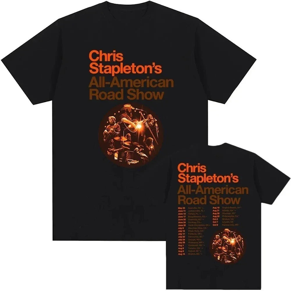 Chris Stapleton 2026 All American Road Show Tour Shirt Unisex T-shirt, Sweatshirt, Hoodie, Long Sleeve Tee - T-Shirt, Sweatshirt, Hoodie