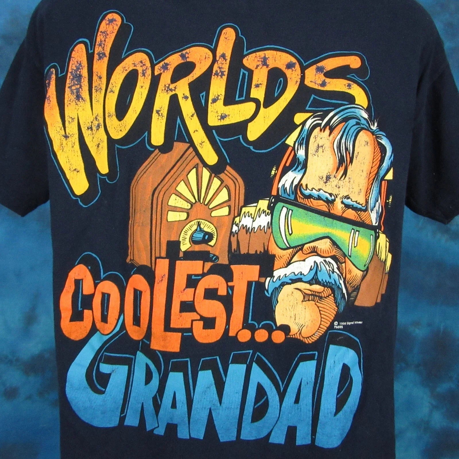 vintage 90s WORLDS COOLEST GRANDAD CARTOON T-Shirt LARGE old joke dad rock thin Unisex T-shirt, Sweatshirt, Hoodie, Long Sleeve Tee - T-Shirt, Sweatshirt, Hoodie