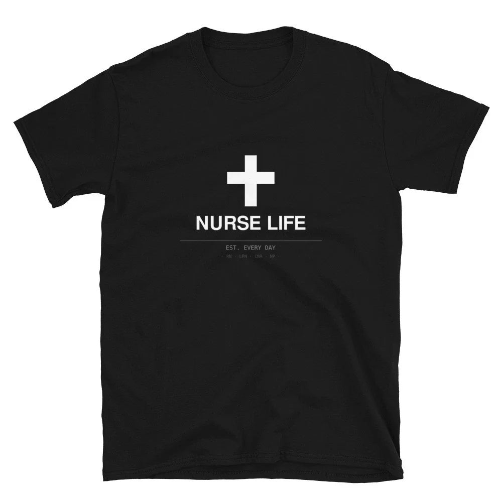 Nurse Life Minimalist T-Shirt | Medical Cross Nurse Gift | Healthcare Worker Unisex T-shirt, Sweatshirt, Hoodie, Long Sleeve Tee - T-Shirt, Sweatshirt, Hoodie