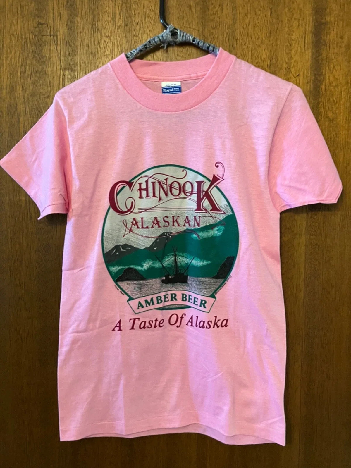 Vintage Chinook Alaskan Amber Beer Pink size Sm NEW - Adult & Kids T-Shirts, Sweatshirts & Hoodies apparel design preview 1