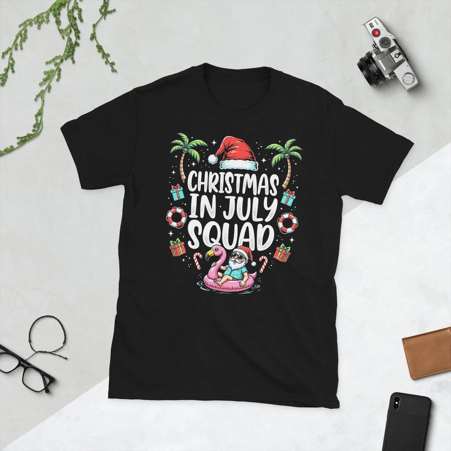 Christmas In July 2025 Squad Summer Beach Vacation Xmas Cool T-Shirt Unisex T-shirt, Sweatshirt, Hoodie, Long Sleeve Tee - T-Shirt, Sweatshirt, Hoodie