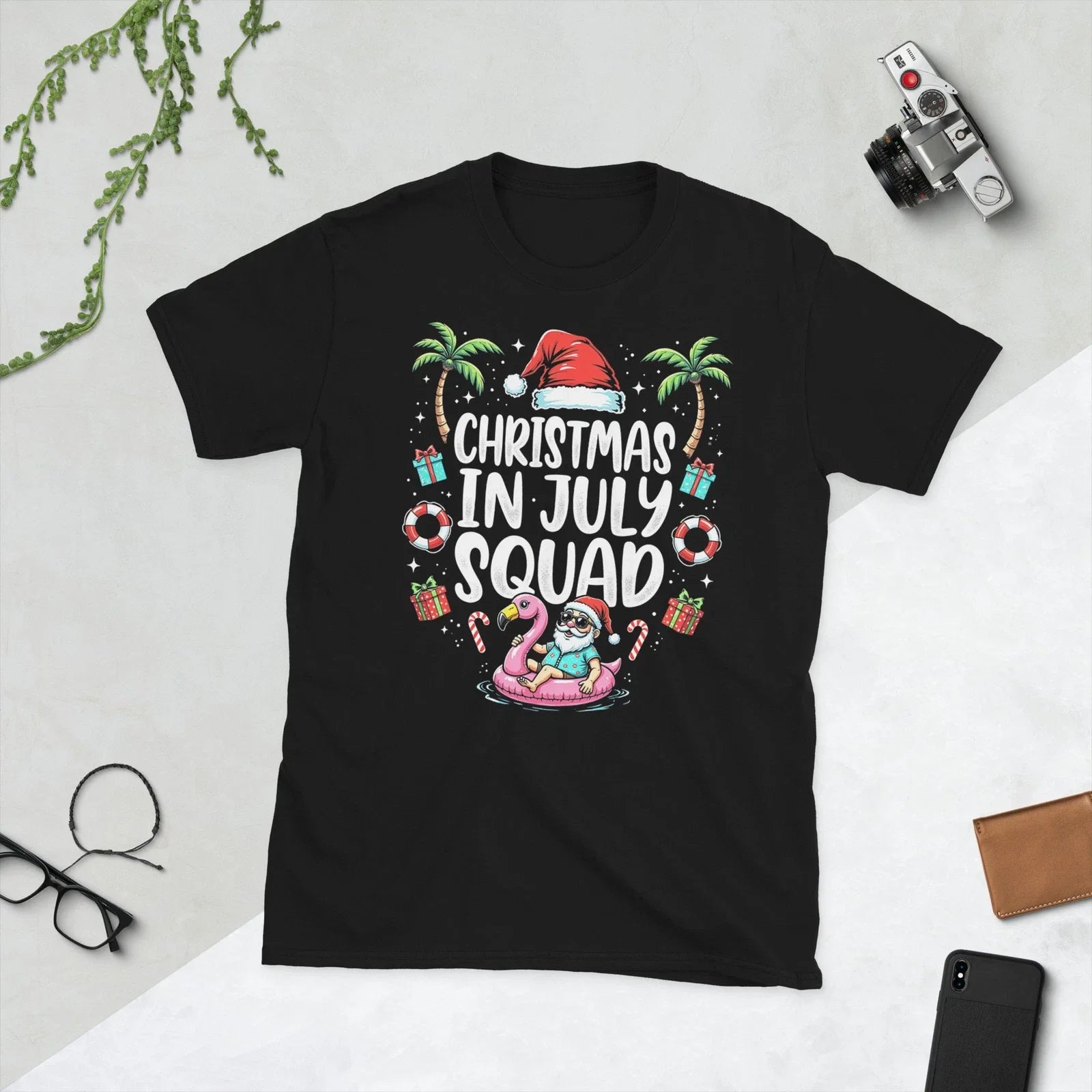 Christmas In July 2025 Squad Summer Beach Vacation Xmas Cool T-Shirt Unisex T-shirt, Sweatshirt, Hoodie, Long Sleeve Tee - T-Shirt, Sweatshirt, Hoodie