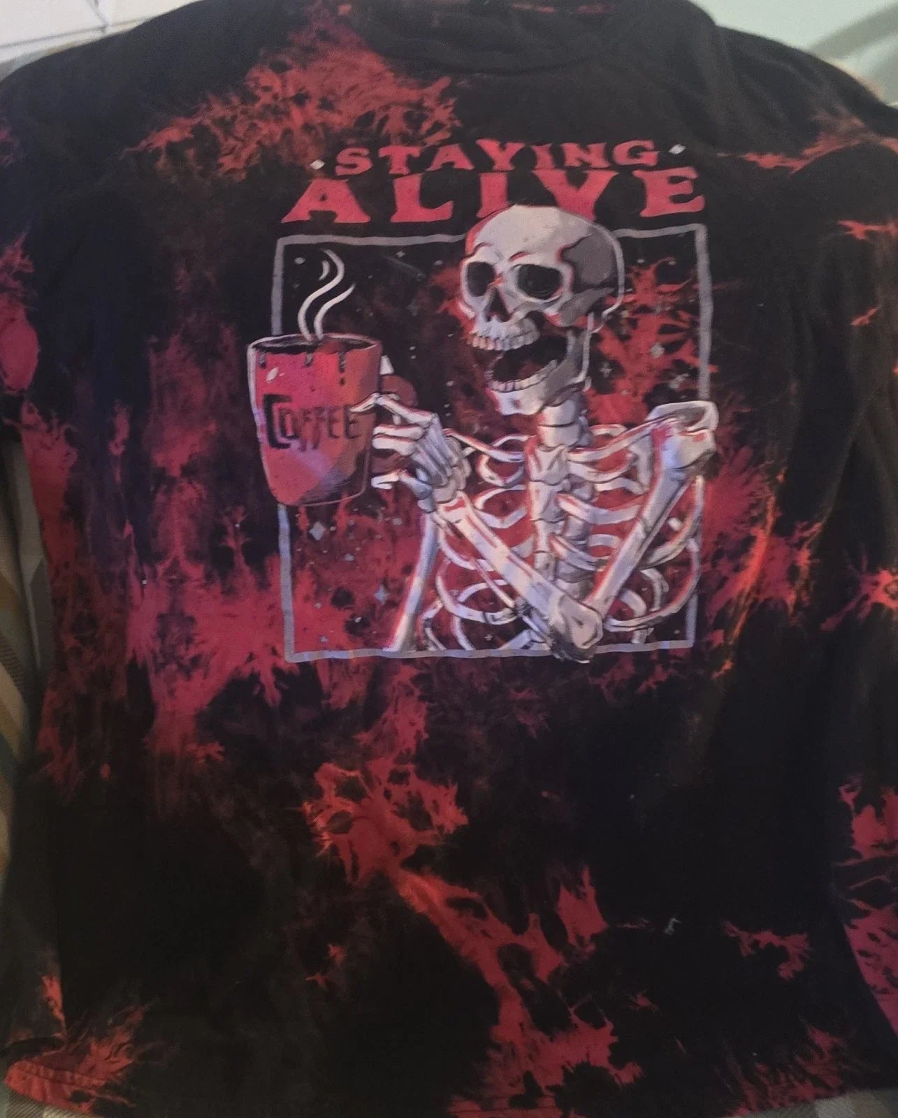 Stayin Alive Coffee T Shirt MENS 4 XL Unisex T-shirt, Sweatshirt, Hoodie, Long Sleeve Tee - T-Shirt, Sweatshirt, Hoodie