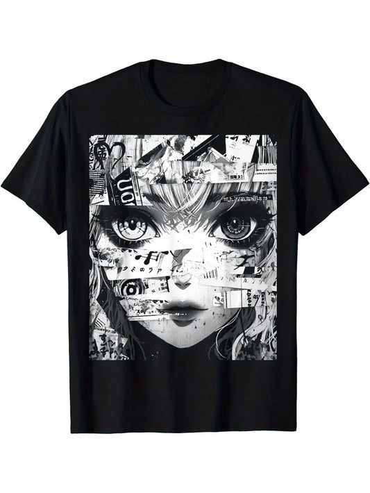 Anime Graphic T-Shirt for Women - Kawaii Harajuku Streetwear, 80s/90s Style, Bla Unisex T-shirt, Sweatshirt, Hoodie, Long Sleeve Tee - T-Shirt, Sweatshirt, Hoodie