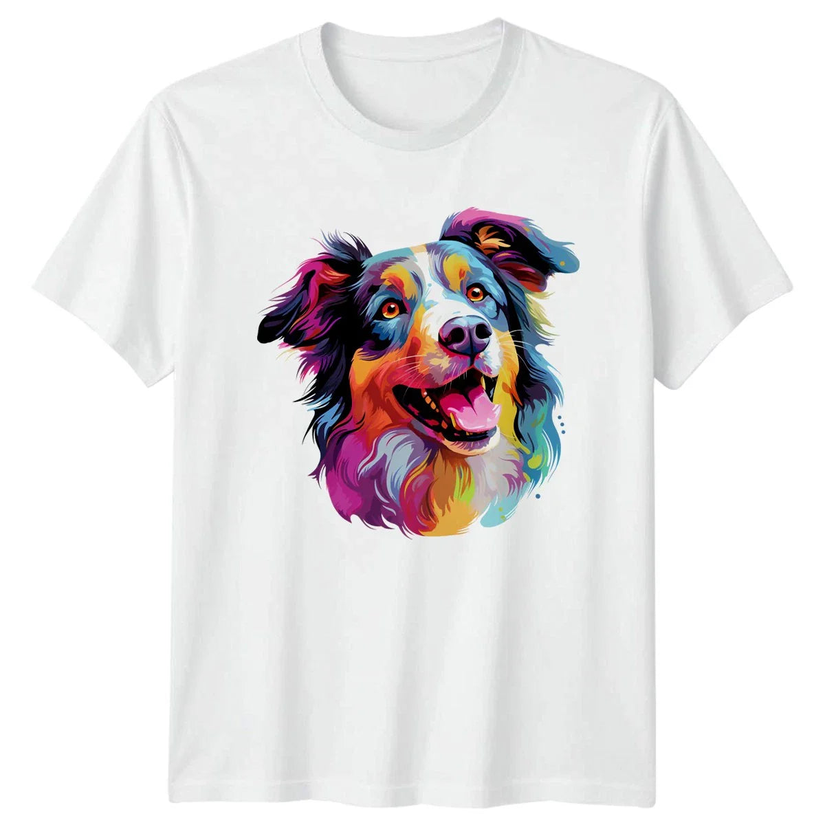 Colorful Dog Face T-Shirt Pet Portrait Dog Lover Great Gift Unisex T-shirt, Sweatshirt, Hoodie, Long Sleeve Tee - T-Shirt, Sweatshirt, Hoodie