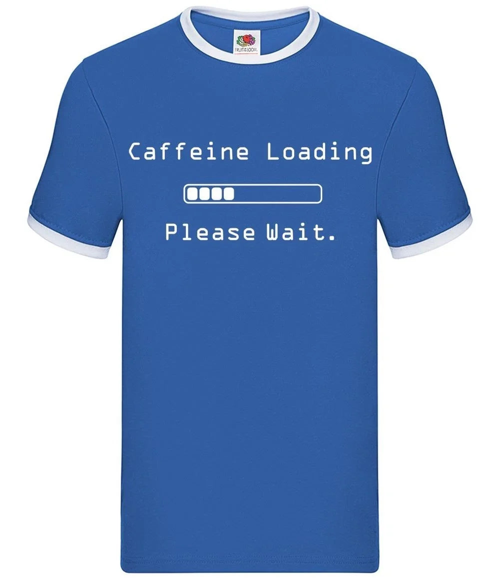 Caffeine Loading ? Please Wait - Mens Ringer - Coffee Tea Gamer Cappuccino Unisex T-shirt, Sweatshirt, Hoodie, Long Sleeve Tee - T-Shirt, Sweatshirt, Hoodie