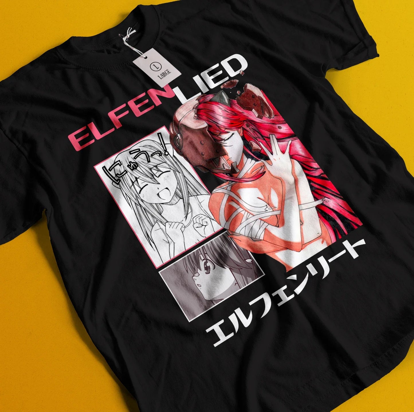 Elfen Lied Shirt Kaede Tshirt Lucy T-Shirt Nyu Tee Kouta Mariko Kurama Kukuzawa Unisex T-shirt, Sweatshirt, Hoodie, Long Sleeve Tee - T-Shirt, Sweatshirt, Hoodie