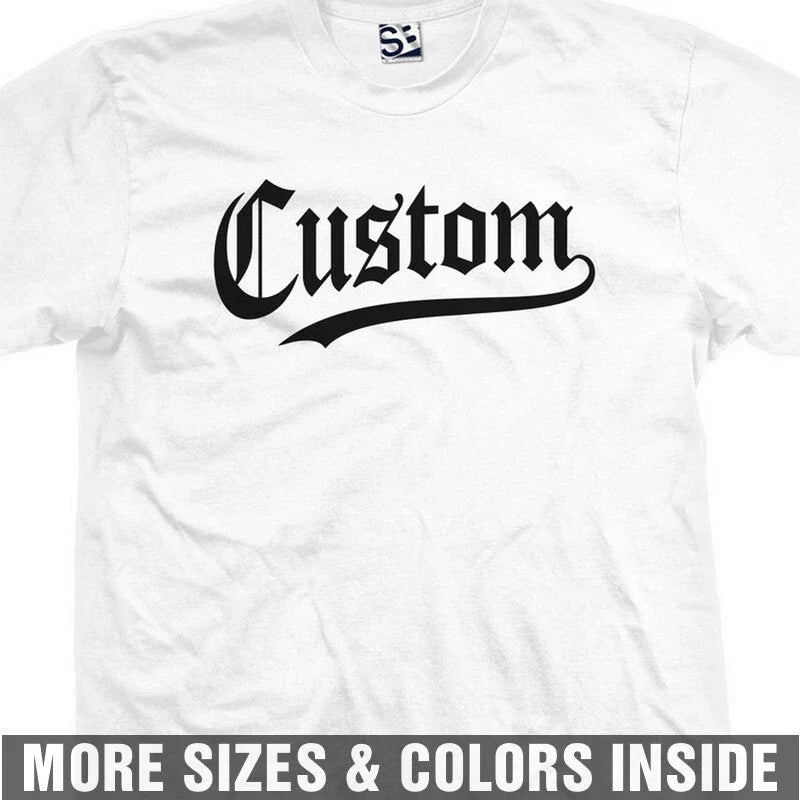 Custom 76er Jersey T-Shirt Old English Sports Team Personalize Logo Design Print sports jersey product view 1