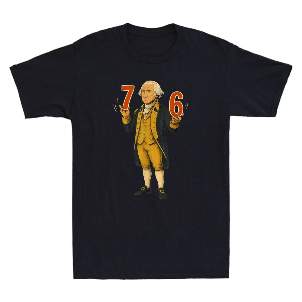 6-7 7-6 Funny George Washington Hold 6 7 Meme Vintage Men's Short Sleeve T-Shirt Unisex T-shirt, Sweatshirt, Hoodie, Long Sleeve Tee - T-Shirt, Sweatshirt, Hoodie
