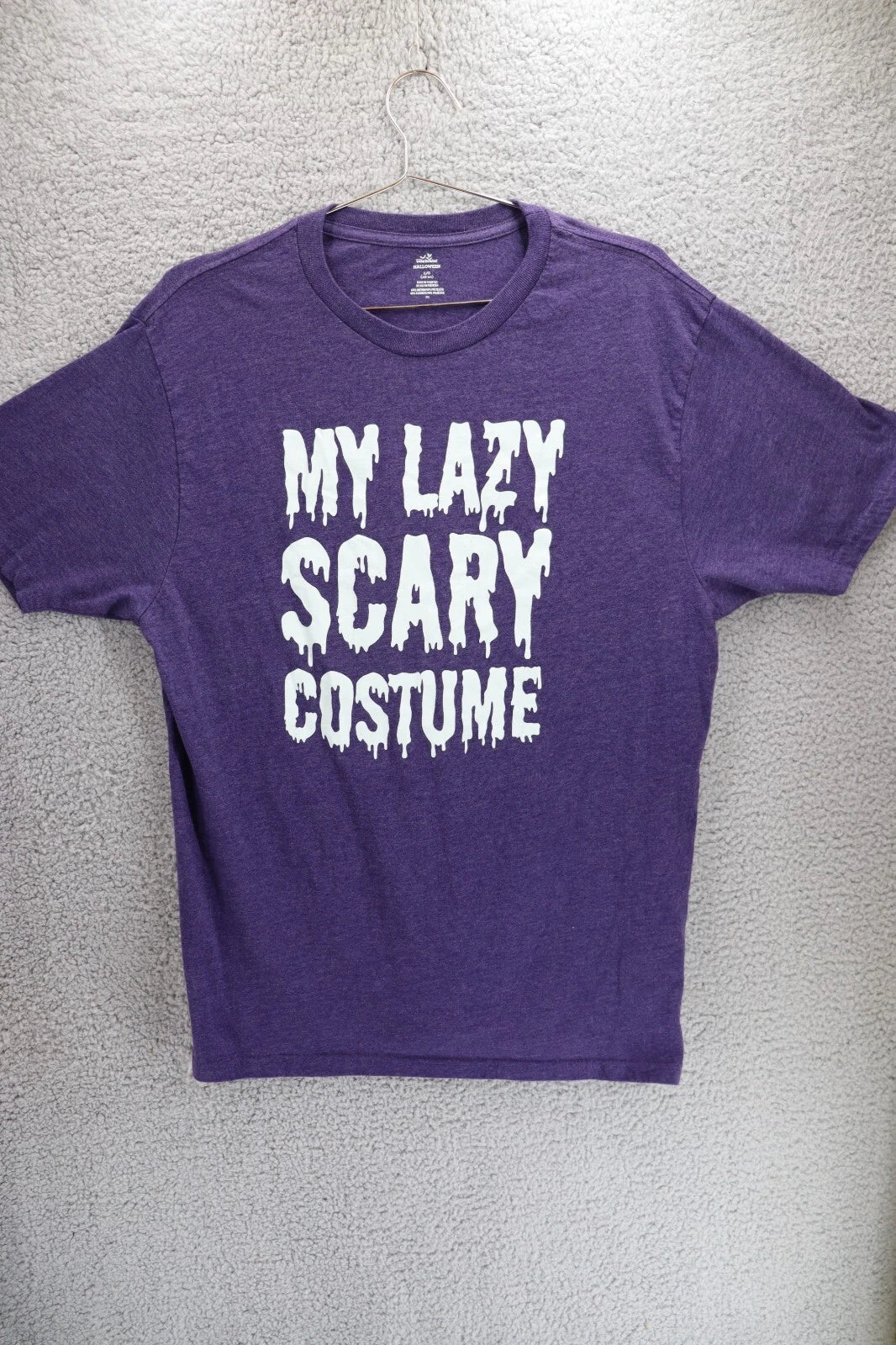 Celebrate! Unisex Lazy Halloween Costume T Shirt Purple Sz L Unisex T-shirt, Sweatshirt, Hoodie, Long Sleeve Tee - T-Shirt, Sweatshirt, Hoodie