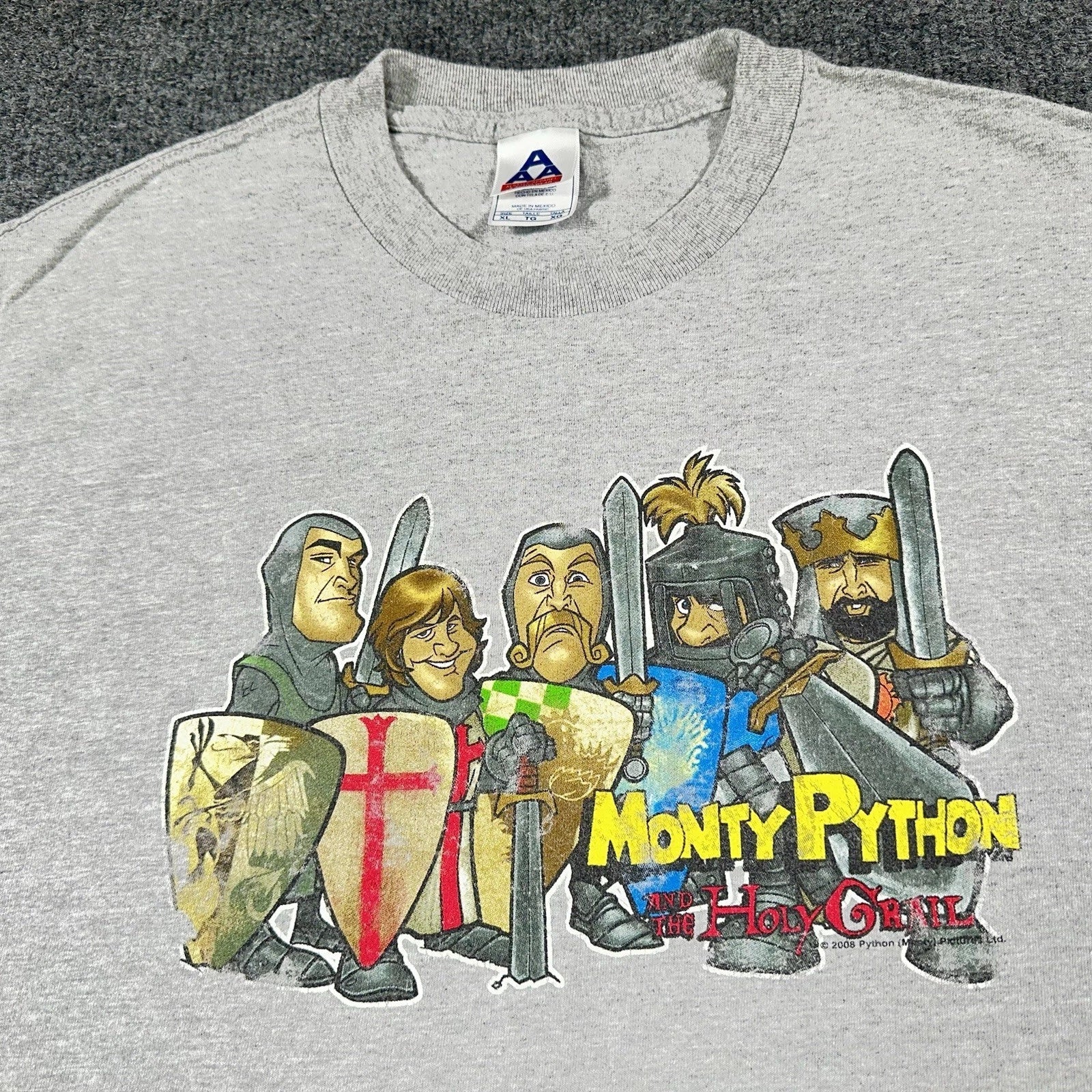 Alstyle Monty Python and The Holy Grail Shirt Mens XL Gray Graphic Promo Tee Y2K Unisex T-shirt, Sweatshirt, Hoodie, Long Sleeve Tee - T-Shirt, Sweatshirt, Hoodie