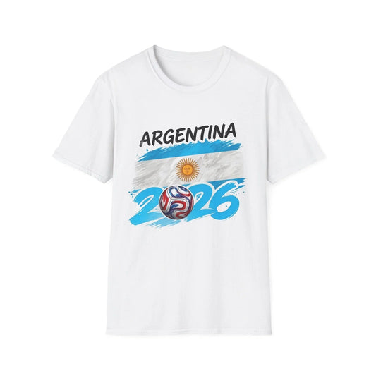 Argentina 2026 T-Shirt | Soccer Flag Design Unisex T-shirt, Sweatshirt, Hoodie, Long Sleeve Tee - T-Shirt, Sweatshirt, Hoodie