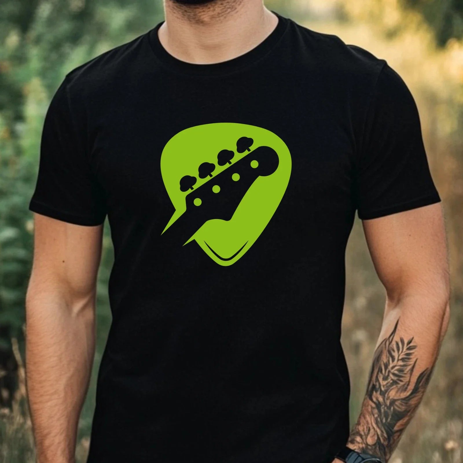 Mens Guitar Gift Pick Motif Cotton T-Shirt Size XS to 5XL Unisex T-shirt, Sweatshirt, Hoodie, Long Sleeve Tee - T-Shirt, Sweatshirt, Hoodie