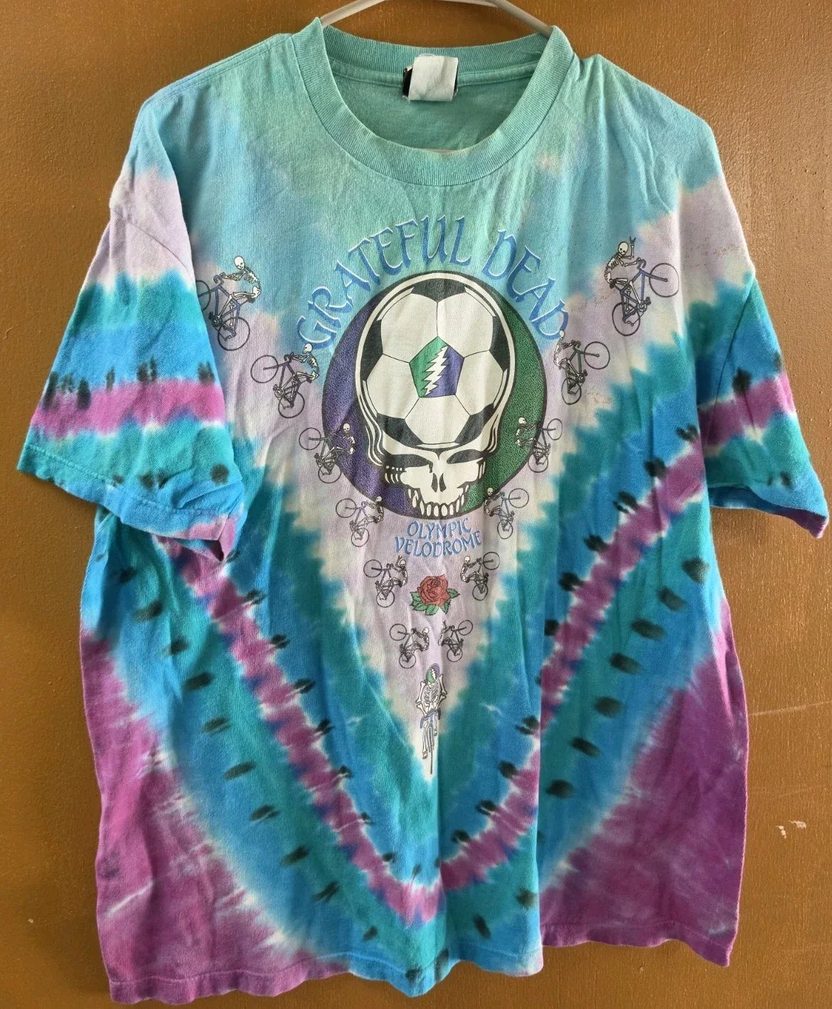 Vintage Grateful Dead Shirt Mens XL MEN Blue 90S Liquid Tie Dye Soccer Tee 1990 Unisex T-shirt, Sweatshirt, Hoodie, Long Sleeve Tee - T-Shirt, Sweatshirt, Hoodie