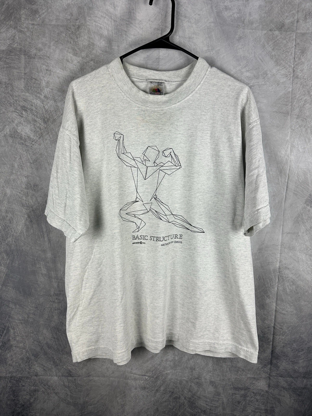 L Vtg 90s Basic Structure Bodybuilder Muscle Posing Gym Arnold T-Shirt Unisex T-shirt, Sweatshirt, Hoodie, Long Sleeve Tee - T-Shirt, Sweatshirt, Hoodie