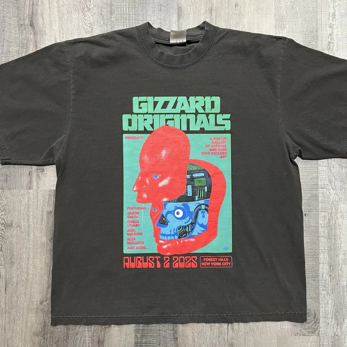 Gizzard Originals Pop Up Art T Shirt Carlo Vivary NYC New York Gray King Gizzard Unisex T-shirt, Sweatshirt, Hoodie, Long Sleeve Tee - T-Shirt, Sweatshirt, Hoodie