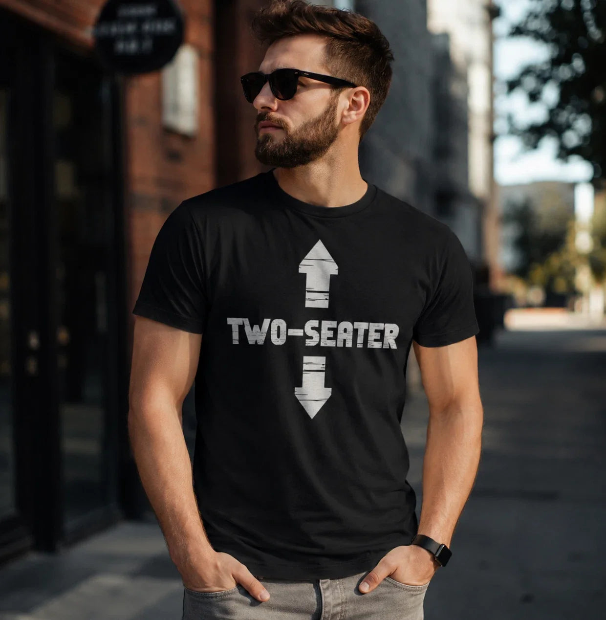 Mens Funny Adult Humor T Shirt Two Seater Black Graphic Novelty Party Tee Unisex T-shirt, Sweatshirt, Hoodie, Long Sleeve Tee - T-Shirt, Sweatshirt, Hoodie