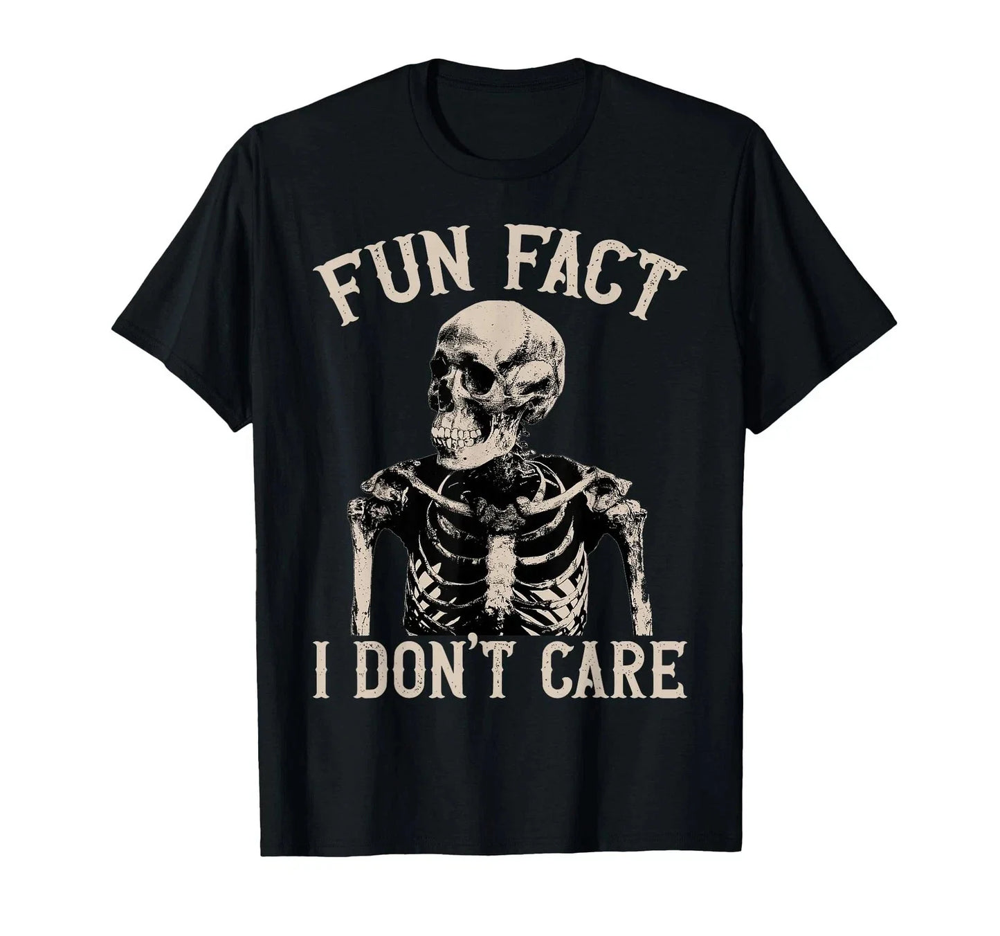 Fun Fact I Don't Care Skull Funny Sarcastic Quote T-Shirt Unisex T-shirt, Sweatshirt, Hoodie, Long Sleeve Tee - T-Shirt, Sweatshirt, Hoodie