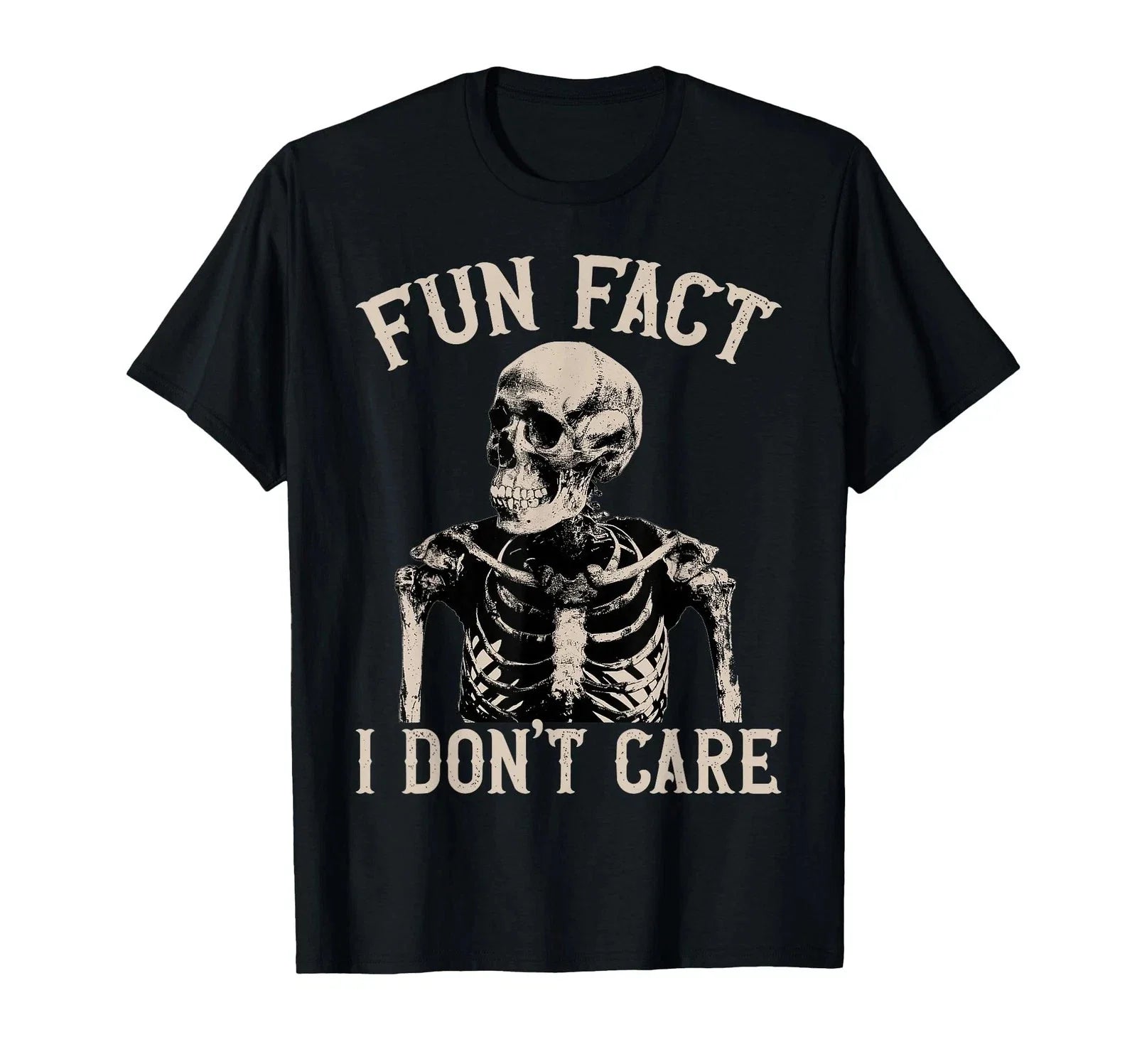 Fun Fact I Don't Care Skull Funny Sarcastic Quote T-Shirt Unisex T-shirt, Sweatshirt, Hoodie, Long Sleeve Tee - T-Shirt, Sweatshirt, Hoodie