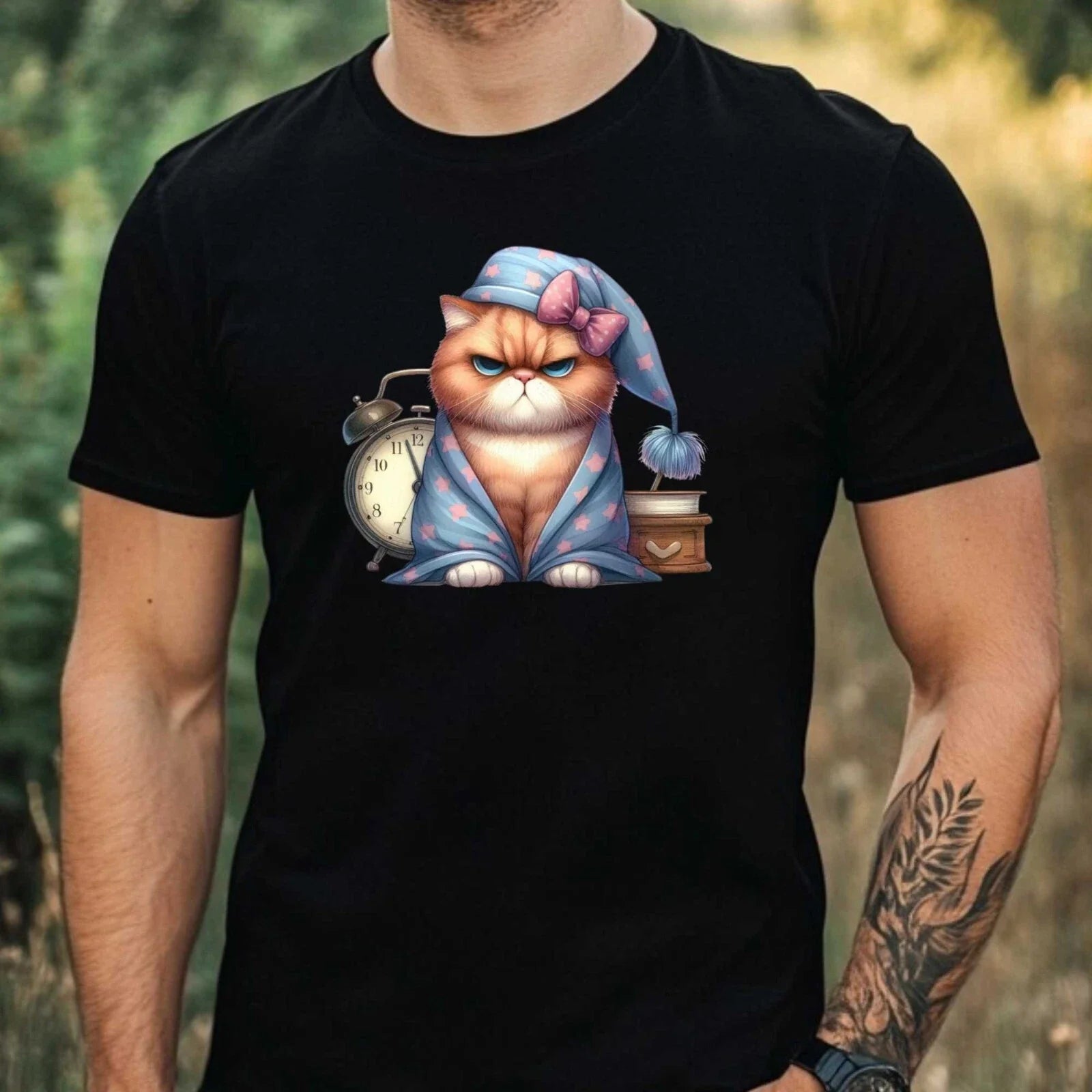 Mens Grumpy Cat Print Cotton T-Shirt Size XS to 5XL Unisex T-shirt, Sweatshirt, Hoodie, Long Sleeve Tee - T-Shirt, Sweatshirt, Hoodie