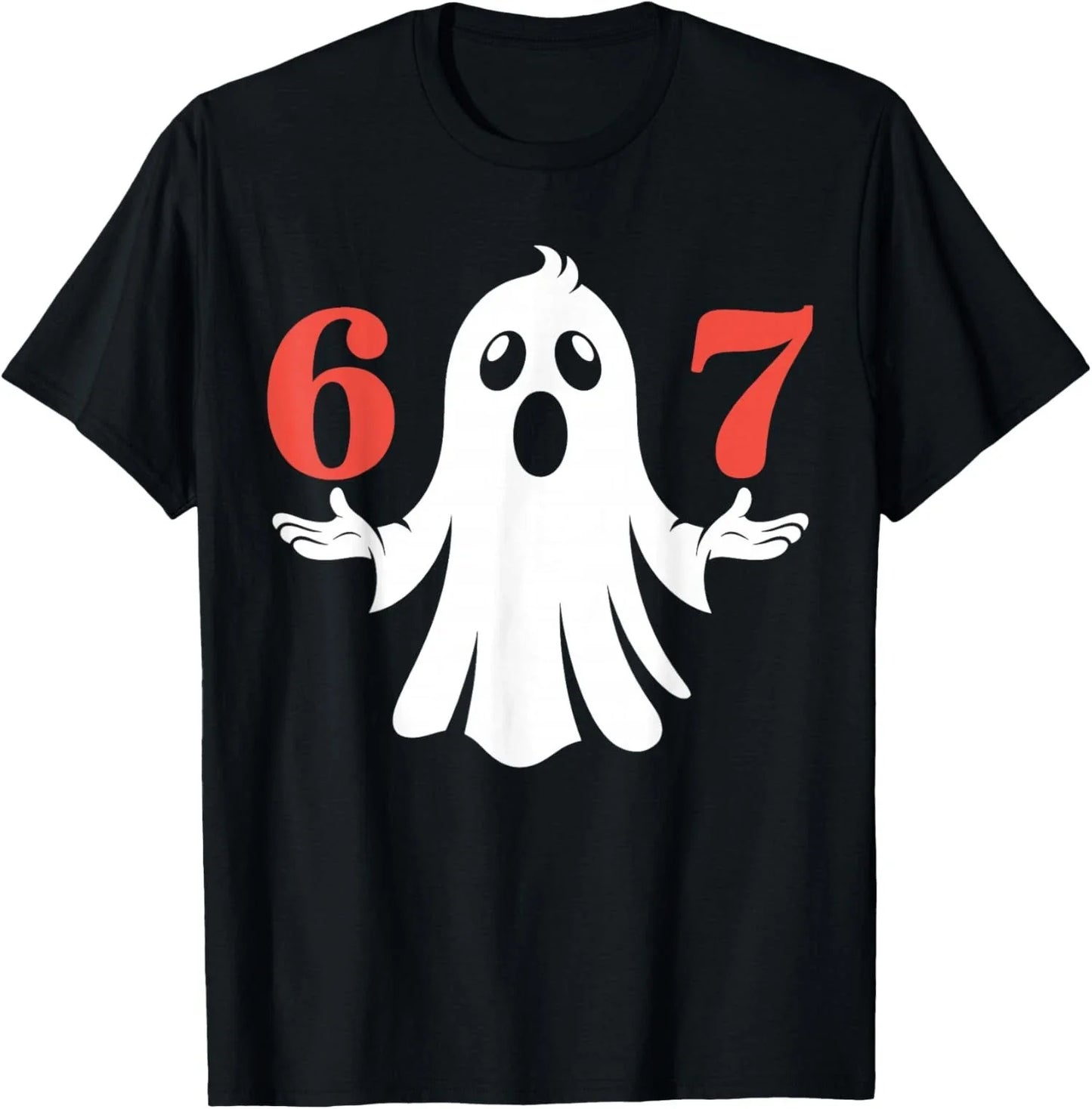 Six Seven Meme 6 7 Halloween Ghost Costume Unisex T-Shirt Unisex T-shirt, Sweatshirt, Hoodie, Long Sleeve Tee - T-Shirt, Sweatshirt, Hoodie