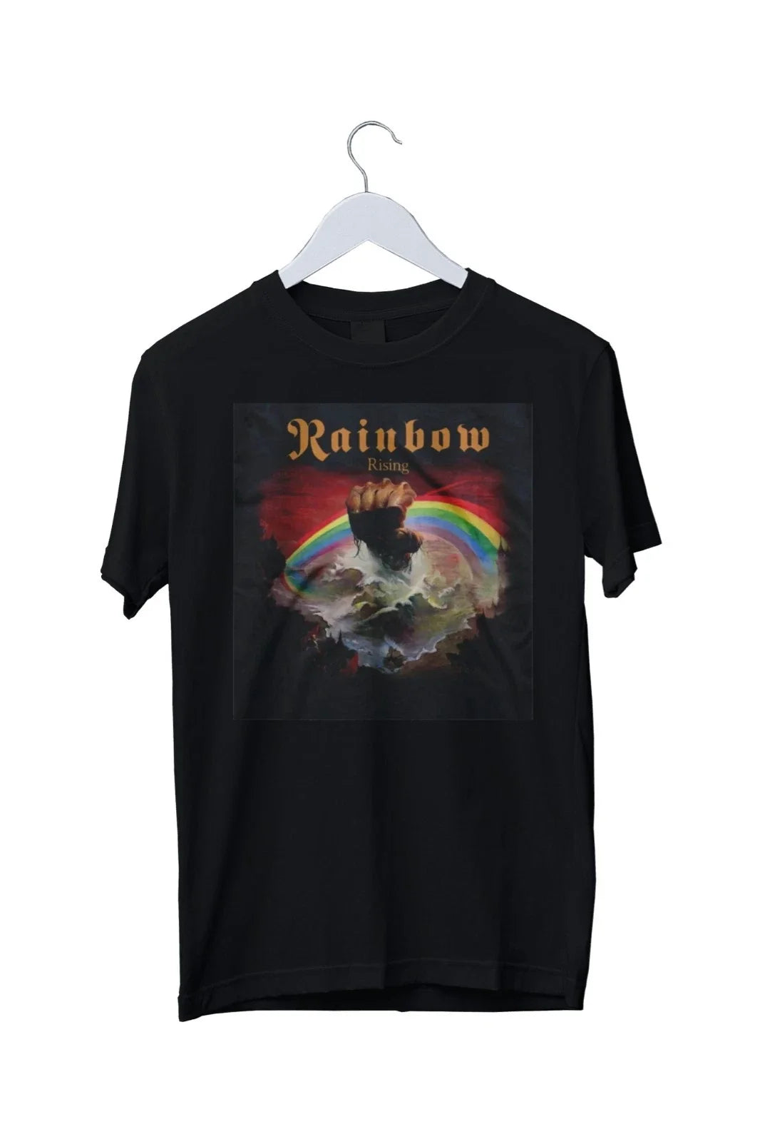 Vintage Rainbow Band Rising Album Unisex T-Shirt Mens S M L XL 2 3 4 XL Unisex T-shirt, Sweatshirt, Hoodie, Long Sleeve Tee - T-Shirt, Sweatshirt, Hoodie