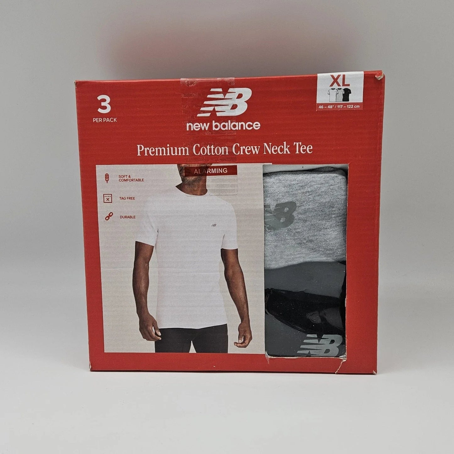 3 Pack NEW BALANCE Mens S M L XL White Gray Black Crew Neck Cotton Logo T Shirts Unisex T-shirt, Sweatshirt, Hoodie, Long Sleeve Tee - T-Shirt, Sweatshirt, Hoodie