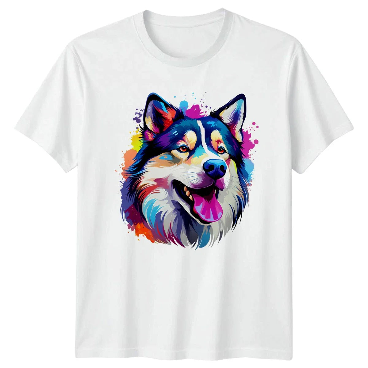 Colorful Husky Dog T-Shirt Pet Lover Gift For Him And Her Unisex T-shirt, Sweatshirt, Hoodie, Long Sleeve Tee - T-Shirt, Sweatshirt, Hoodie